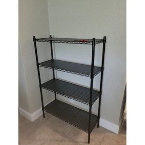 4-Shelf Adjustable, Heavy Duty Storage Shelving Unit  Steel Organizer Wire Rack